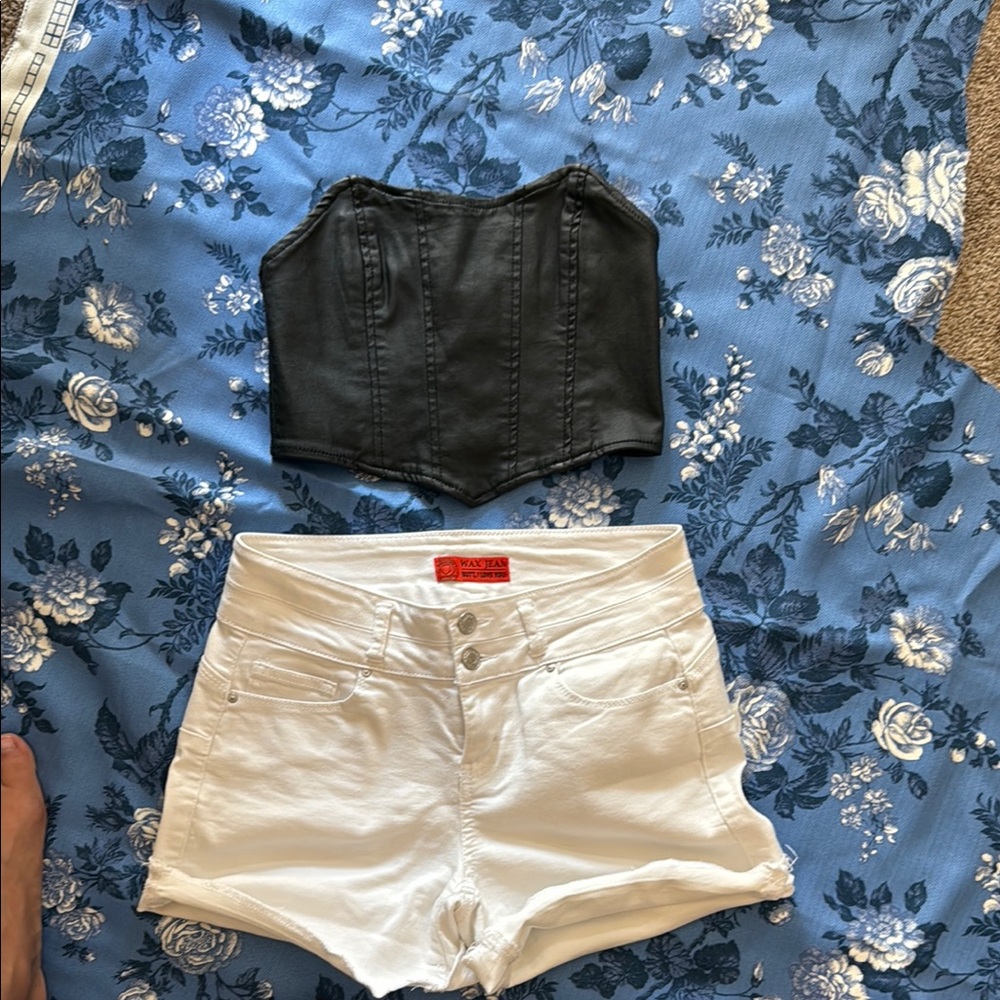 Edikted White Jean Shorts